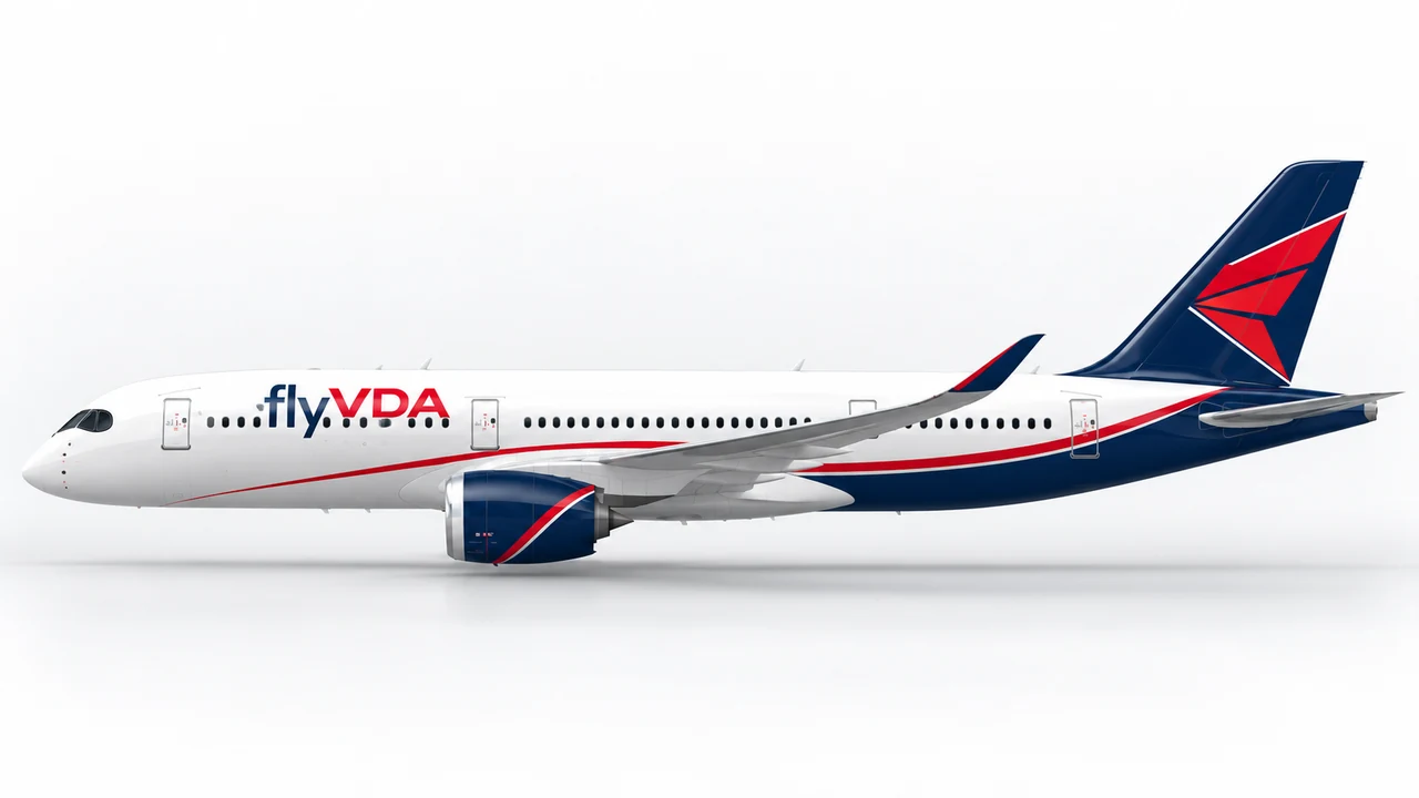 Airbus A350-900 in flyVDA livery